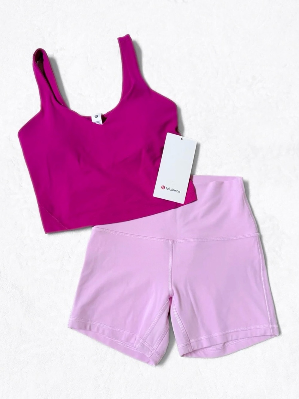 NWT/EUC Lululemon Align Tank + Align 4” Shorts Set – Pink/Purple – Size 4
